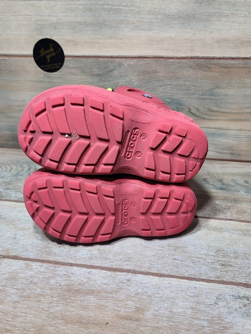 Crocs Waterproof Red Pull On Rain Boots Kids Size C 10